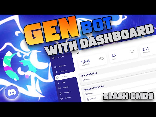 Discord Gen Bot 2023 With Dashboard & Slash Commands | How To Make Gen Free 2023