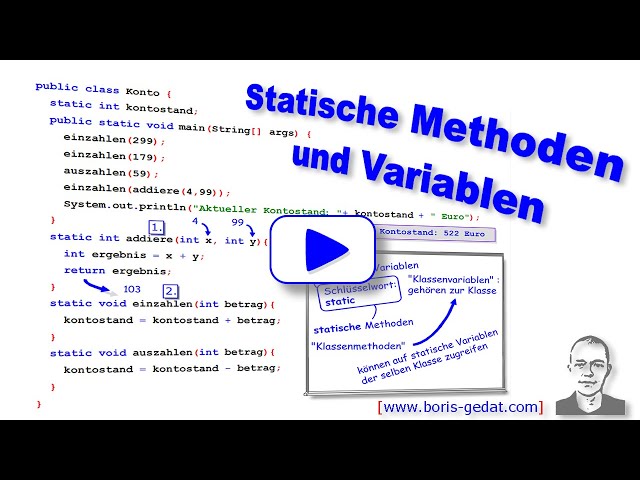Statische Methoden und Variablen