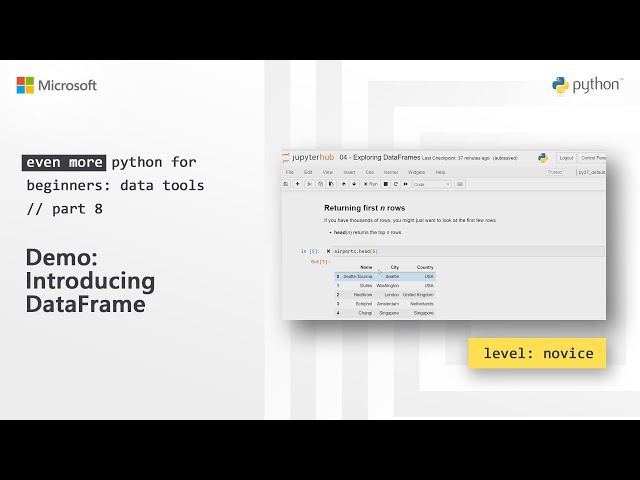Demo: Introducing DataFrame | Even More Python for Beginners - Data Tools [8 of 31]