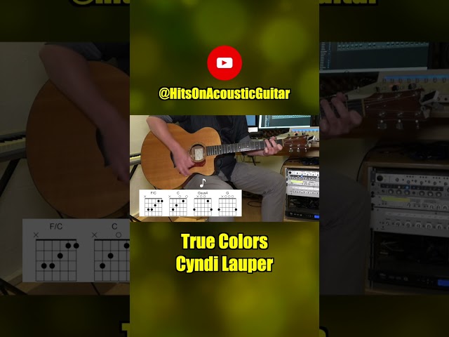 True Colors - Acoustic Guitar Cover - Cyndi Lauper #acousticguitar #guitarlesson #guitarcover