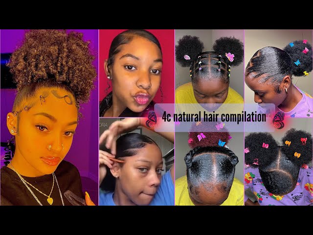 🦋🍬🍭10 Gorgeous 4𝐜 natural hair compilation + 𝐒𝐥𝐚𝐲𝐞𝐝 edges 🩵PINTEREST HAIRSTYLES 2024🩷💫