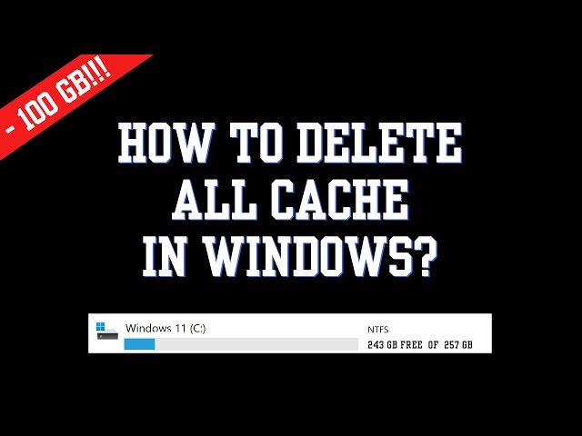 Clean ALL Cache on Windows 11, 10 & Clear C drive to the limit