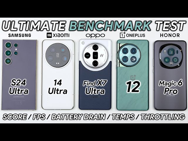 Samsung S24 Ultra vs Xiaomi 14 Ultra / OPPO Find X7 Ultra / OnePlus 12 / Magic 6 Pro Benchmark Test!