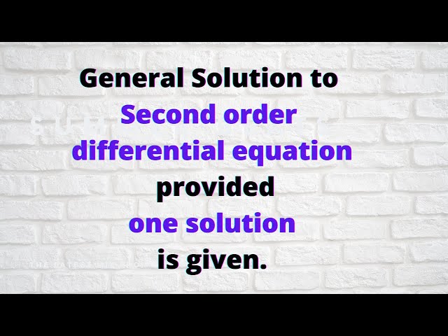 Session 15: Reduction to first order of linear Homogeneous 2nd order differential equation(Part-I).