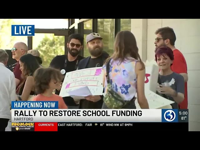 Hartford teachers rally for more school funding
