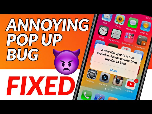 How To Fix A New Update is Now Available. Please Update From iOS 14 Beta Pop Up Bug I iOS 14.7  Beta