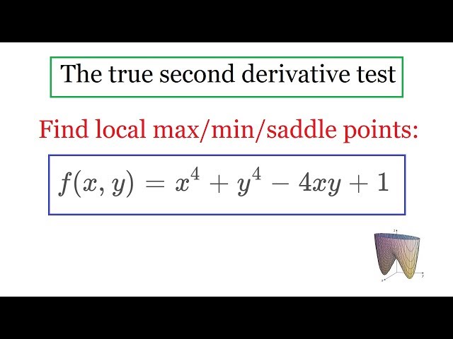 The true second derivative test