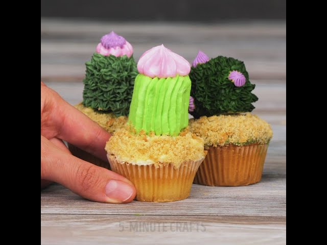 Cute Cupcake Decor And Rainbow Cake 🧁🌈