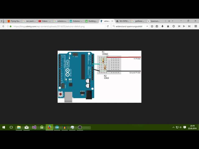 (LIPO)-Spannung messen: Voltmeter mit dem Arduino