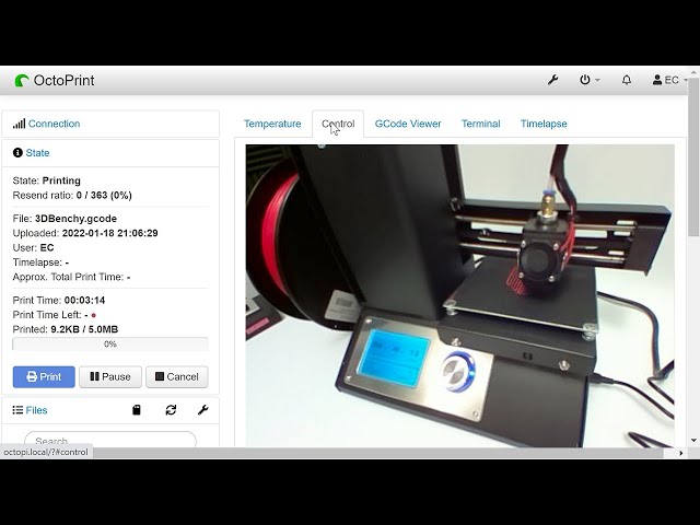 Raspberry Pi Zero 2 W OctoPi 3D Printer Control