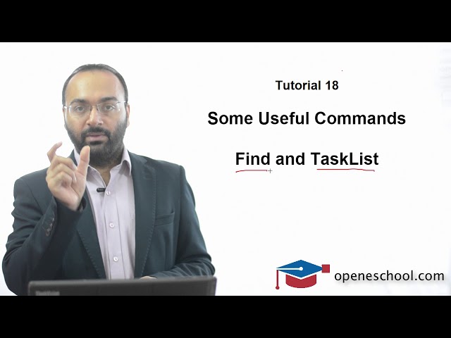 Windows Command Line Tutorials - Tutorial 18 - Find and TaskList commands