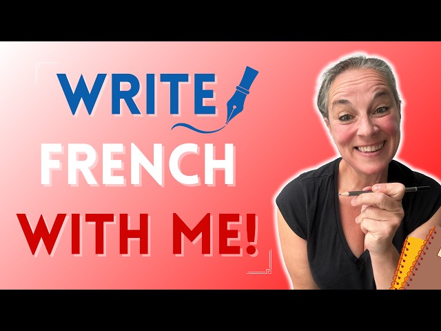 Learn how to write French with me! French writing practice video