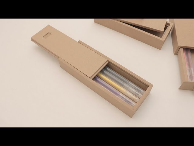 [2/3] 3 Ideas How to make a Pen case from Cardboard #cardboard #cardboardcraft #stationery