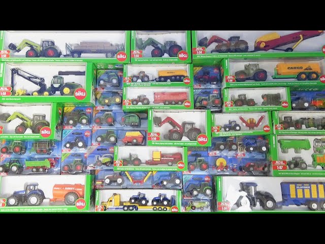A large collection of siku agricultural vehicles! Tractor, forage harvester, combine, etc.