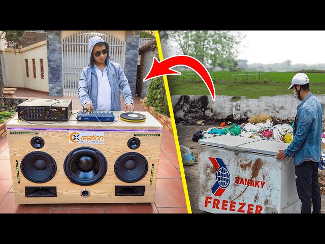 Recycle Chest Freezer from landfill into Giant Speaker System