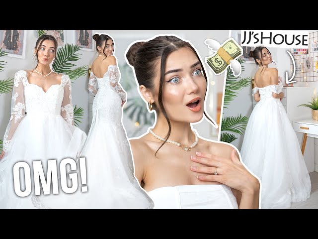 TRYING ON JJ'S HOUSE WEDDING DRESSES... *Most Beautiful Dresses Ever*