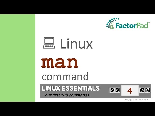 Linux man command summary with examples