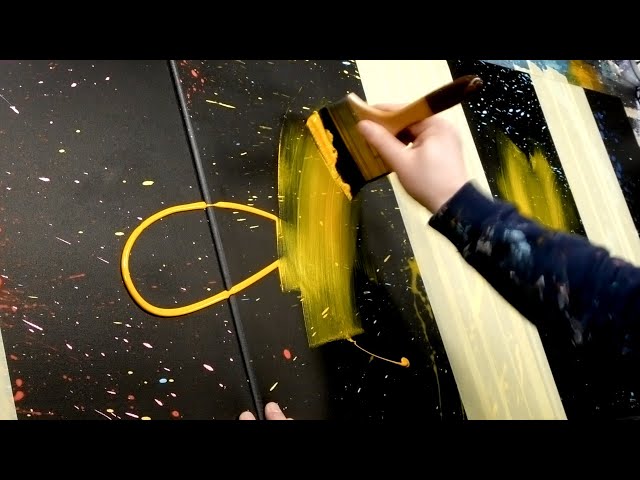Acrylic Painting - Abstract Art Demonstration | Aeolus