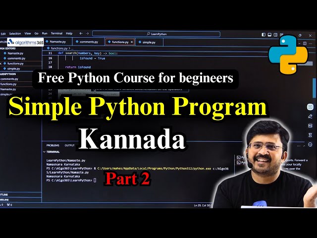 Constructs|Kannada python Program | kannada python basics to advanced | learn programming in kannada