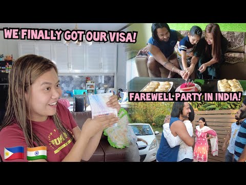 We Finally Got our Canadian Visa! Filipino Indian Couple's Farewell Party in India!