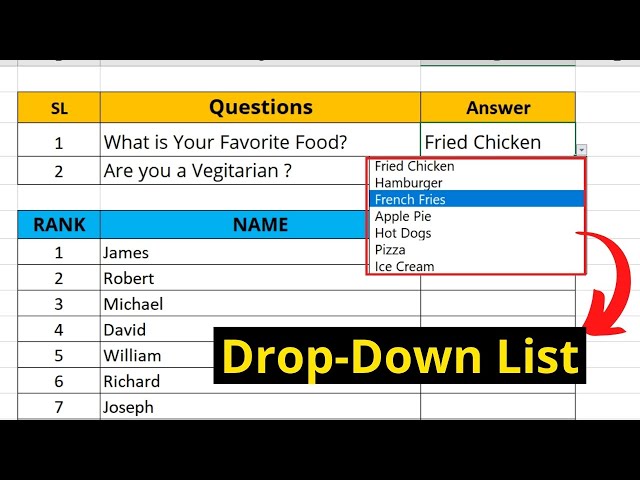 How To Create a Drop Down List in Excel | Quickly and Easily #excel