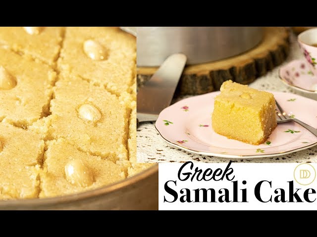 SAMALI: Traditional Greek Semolina Cake in Syrup