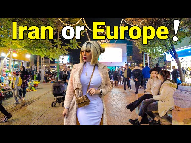 IRAN - Luxury Street In Tabriz 2022 Night Walk Vlog ایران