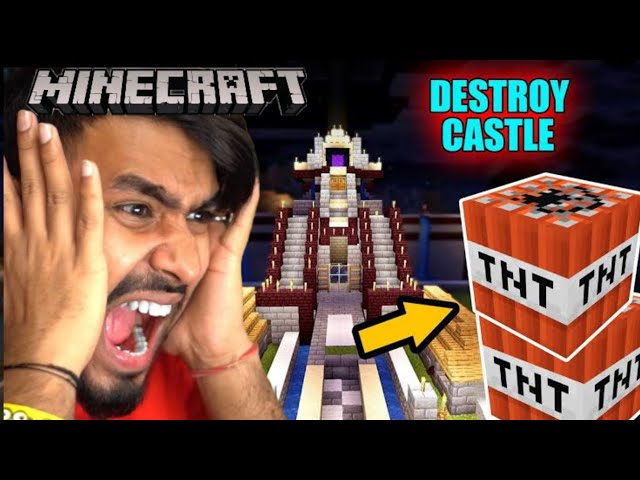 I Destroy Techno Gamerz Castle in Minecra😱