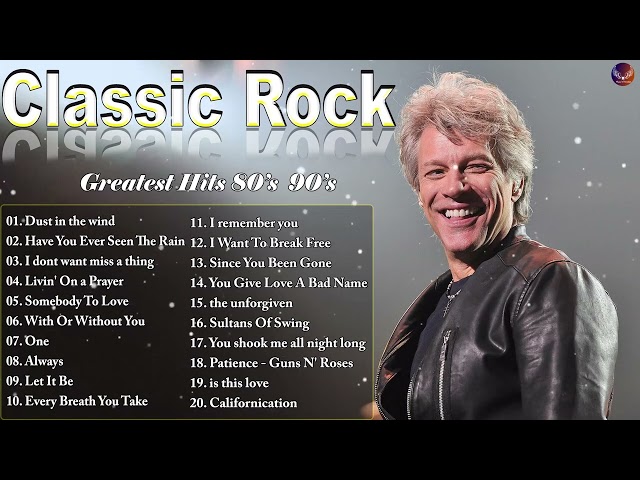 Queen,Bon Jovi,Metallica,U2,The Beatles,CCR,ACDC - Top 100 Best Classic Rock Songs Of All Time