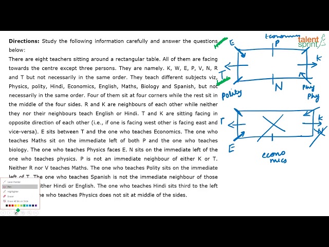 Circular Arrangement | Advanced Example - 30 | Reasoning Ability | TalentSprint Aptitude Prep