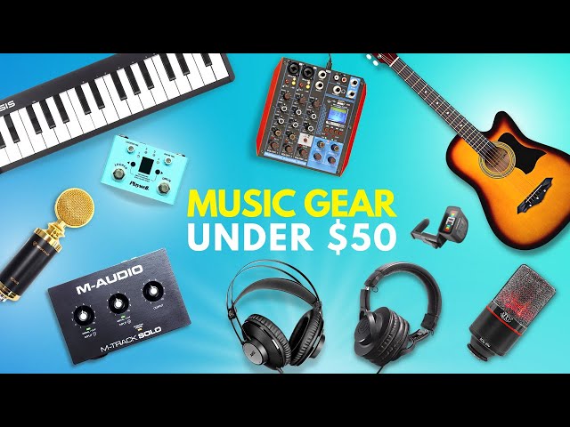 Music Studio Gear UNDER $50 - Headphones, Keyboard, Interface, Mic, Mixer and more