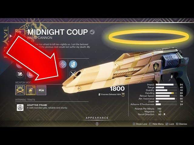 How To Get God Roll Midnight Coup! *Updated Guide*