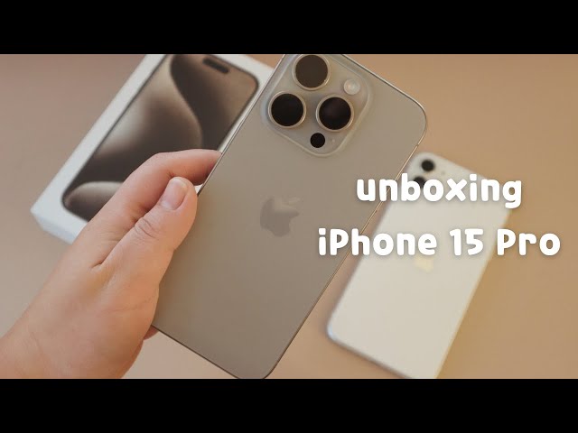iPhone 15 pro [natural titanium] // unboxing, set up, accessories, camera comparison 11 & 15 Pro 📱