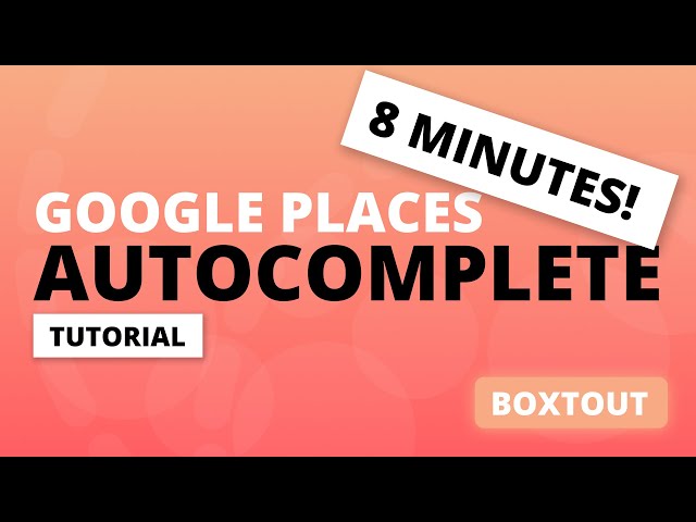 Flutter Auto Complete Tutorial with Google Places - In 8 Minutes