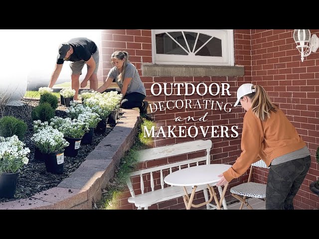 Outdoor Decorating and Makeovers 🪴 Spring Porch Decorate with Me 2024! Outside Home Decor Ideas