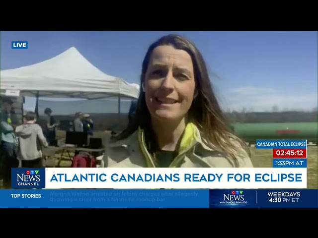 Clear skies in Bristol, New Brunswick for total solar eclipse