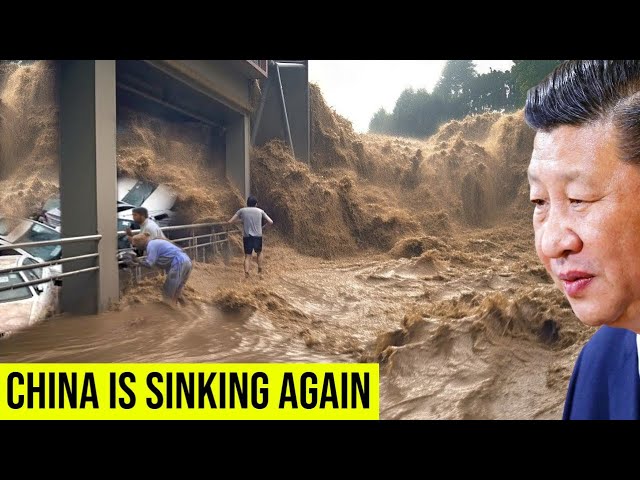 China is Sinking! Dramatic footage of Typhoon Haikui flooding the City of Fujian.