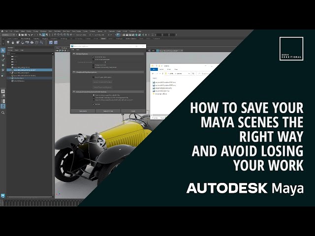 Lost work after a crash? Save time and work with this simple option when saving in Autodesk Maya
