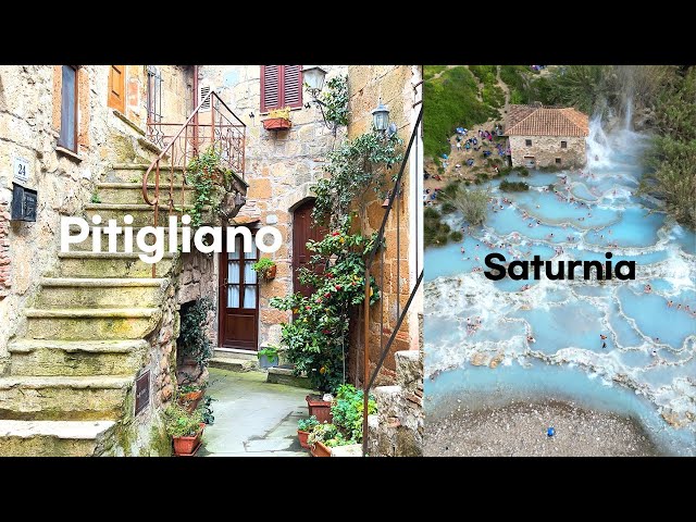 [4K]🇮🇹 Pitigliano, Time Travel to Medieval Hill Town & Hot Springs in Saturnia.  2023