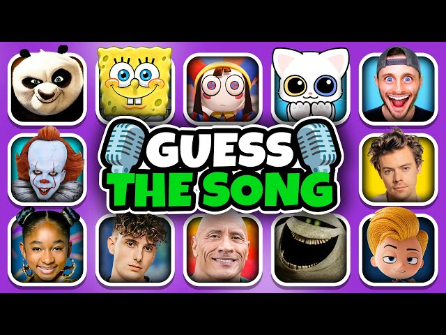 Guess Who's Singing! 💖🎶🌟 Salish Matter, Lay Lay, MrBeast, Kungfu Panda 4, The Rock, Spongebob