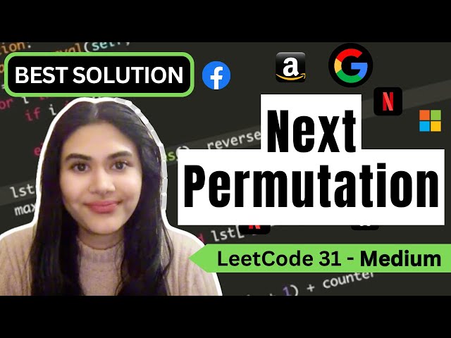 Next Permutation - LeetCode 31 - Python [O(n) time and O(1) Space!]