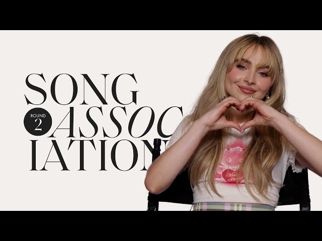 Sabrina Carpenter Sings 'because i liked a boy' & Frank Ocean in ROUND 2 of Song Association | ELLE