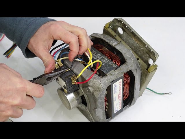 Washer motor wiring to reuse for projects