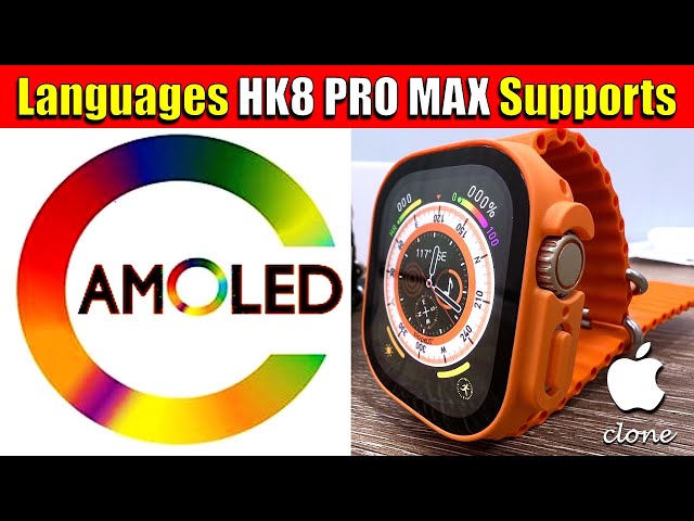 Languages HK8 Pro Max AMOLED Apple Watch ULTRA Clone Supports
