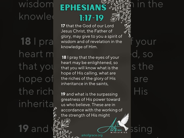 Ephesians 1:17-19 NASB1995