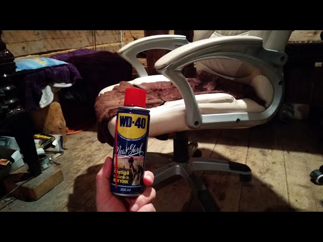 Fix sinking office chair | Testing the WD-40 idea