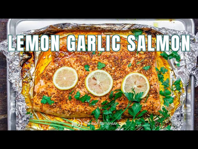 Lemon Garlic Salmon with Mediterranean Flavors (Recipe) | The Mediterranean Dish