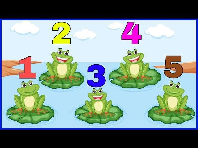 Five Little Speckled Frogs Nursery Rhymes | Learn Numbers With Songs for Preschool, Kids & Babies