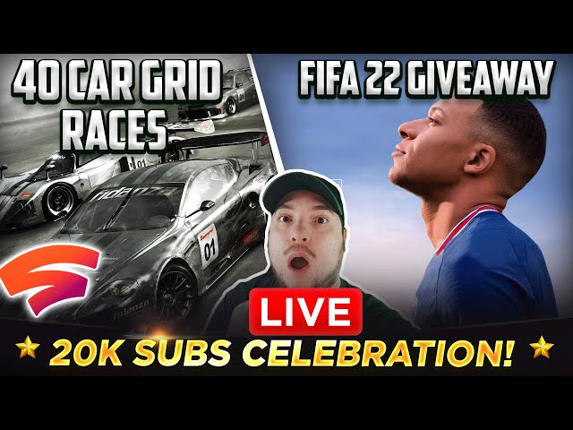 20k Subs Celebration Live Stream | 40 Player Stadia  RACES & Crowd Play