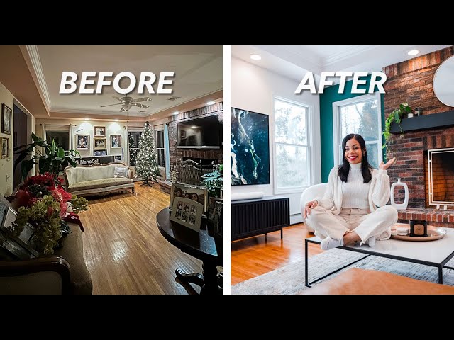 EXTREME Living Room Makeover | 2022 Modern Home Tour + DIY